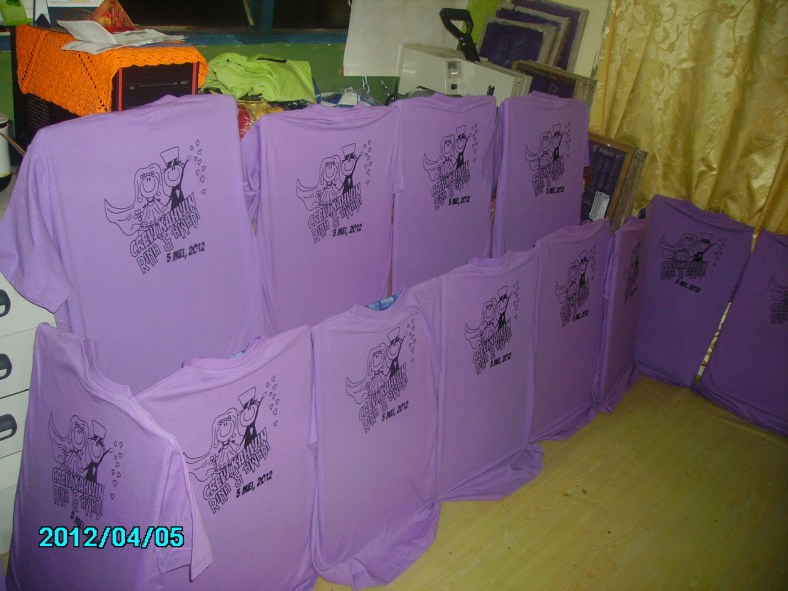 t shirt kartun kahwin