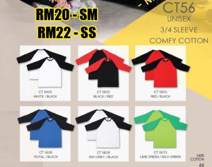 CT 56XX RAGLAN 3 SUKU oren sport