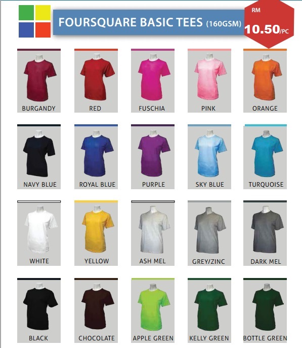 Baju roundneck 4square 2015
