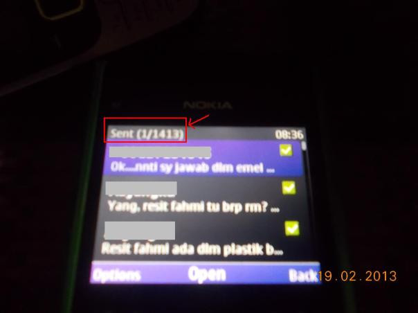 Paparan SMS Sent 20102013