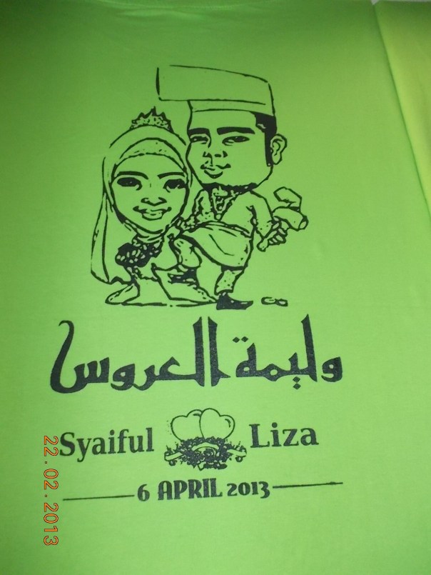 tshirt kahwin