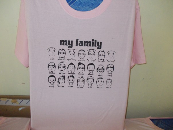 cetak baju family day