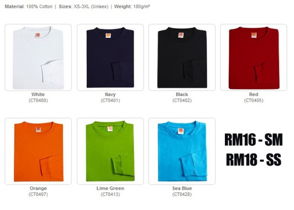 Baju oren sport lengan panjang