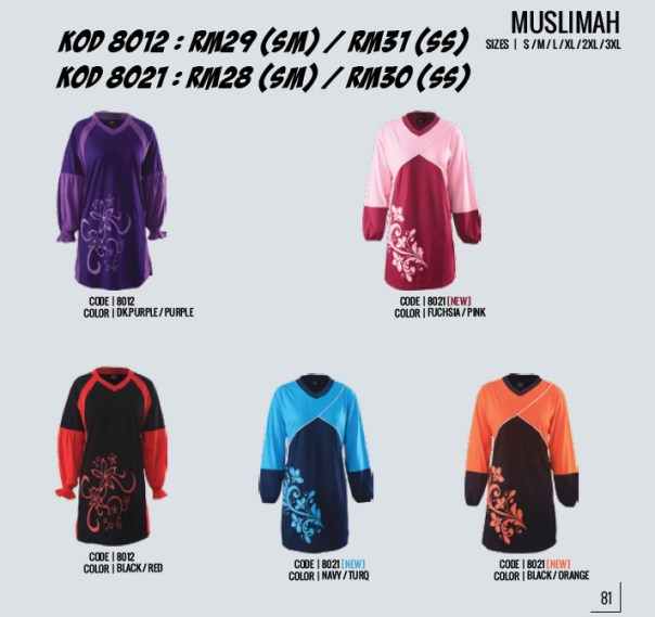 Kod 8012 & 8021 Muslimah enzo