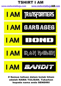 Contoh TShirt I AM 2