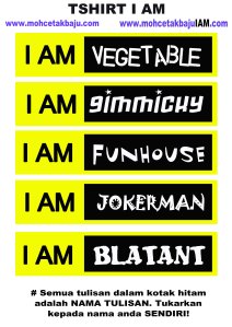 Contoh TShirt I AM 3
