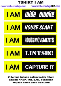 Contoh TShirt I AM 6