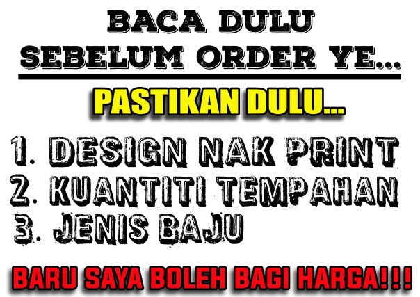 Iklan Tempahan Baju