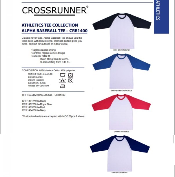 Baju Gildan Raglan Lengan 3 Suku