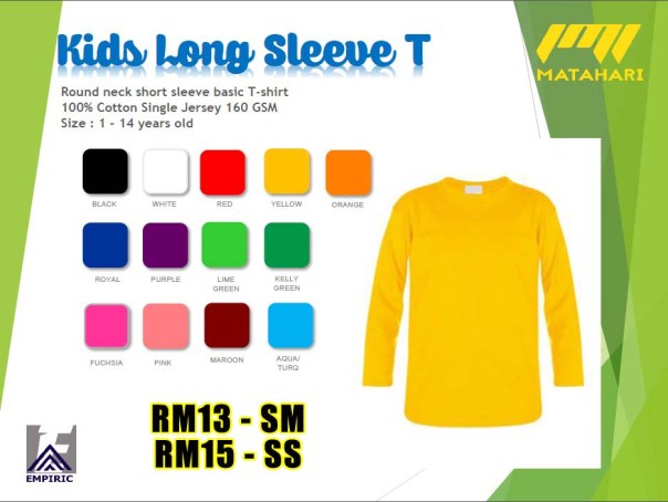 Cotton long sleeve kids Matahari copy